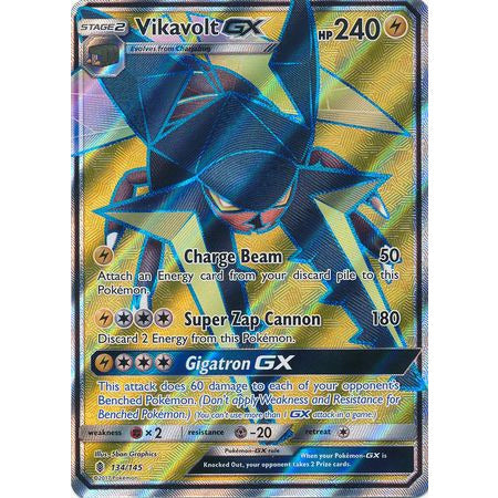 Vikavolt GX - 134/145 - Full Art Ultra Rare - PokeGal.no