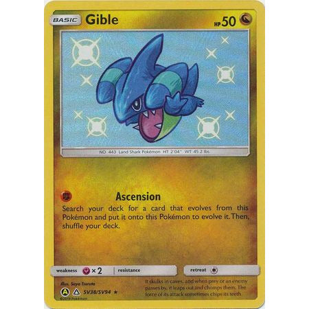 Pokemon Kort Hidden Fates Singles Gible - SV38/SV94 - Shiny Rare - Pok…