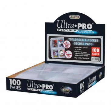 Ultra Pro 4-Pocket Secure Platinum side for Toploadere
