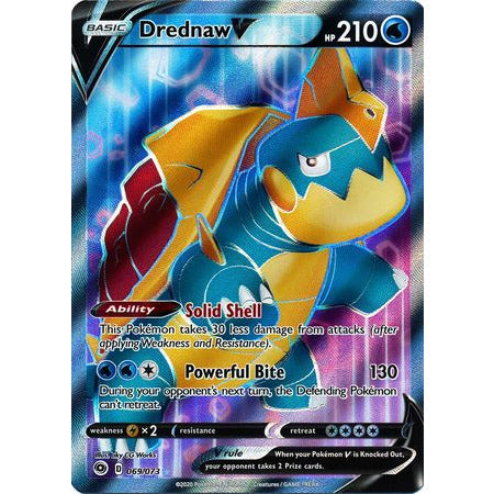 Pokemon Kort Drednaw V - 069/073 - Full Art Ultra Rare - PokeGal.no