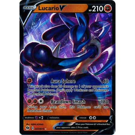Pokemon Kort Lucario V - 027/073 - Ultra Rare - PokeGal.no