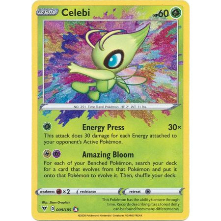 Pokemon Kort Singles Vivid Voltage Celebi - 009/185 - Amazing Rare - PokeGal.no