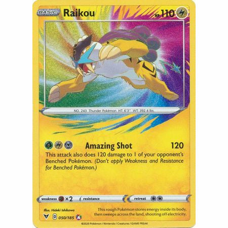 Pokemon Kort Singles Vivid Voltage Raikou - 050/185 - Amazing Rare