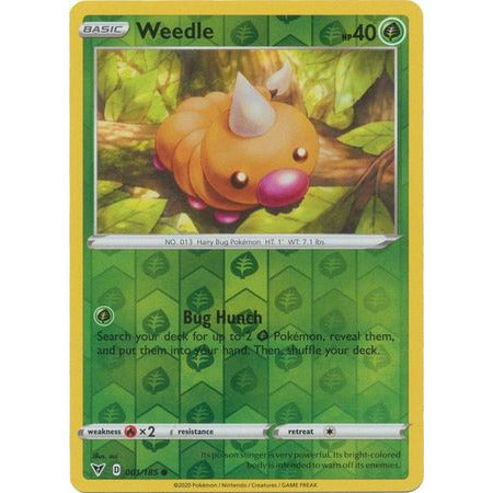 Pokemon Vivid Voltage Weedle - 001/185 - Common Reverse Holo