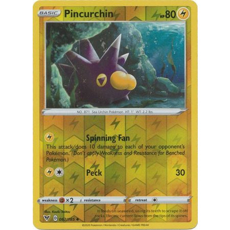 Pincurchin - 062/185 - Uncommon Reverse Holo