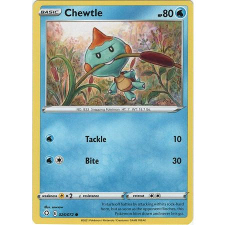 Chewtle 26/72 Common/Revers