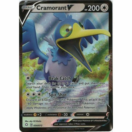 Pokemon Shining Fares Singles Cramorant V - 54/72 - Ultra Rare - PokeGal.no