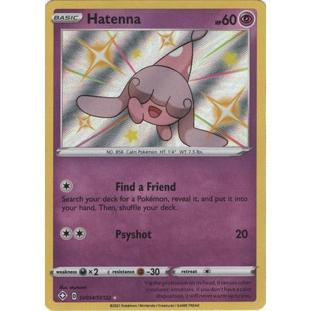 Pokemon Shining Fates Singles Hatenna - SV54/SV122 - Shiny Rare - PokeGal.no