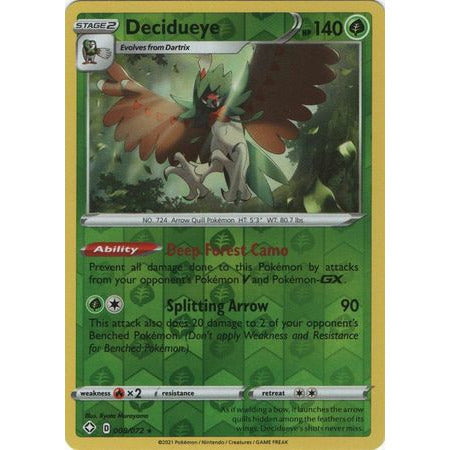 Decidueye 8/72 Rare/Revers