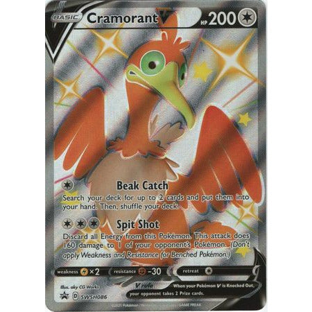 Pokemon Kort Cramorant V - SWSH086 - Shiny Promo - PokeGal.no