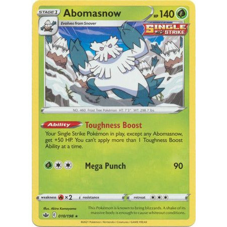 Pokemon Abomasnow - 10/198 - Rare