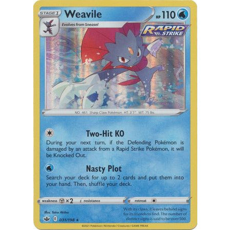Pokemon Weavile - 31/198 - Holo Rare