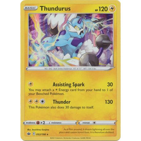 Pokemon Thundurus - 52/198 - Holo Rare
