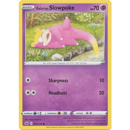 Pokemon Galarian Slowpoke - 54/198 - Common