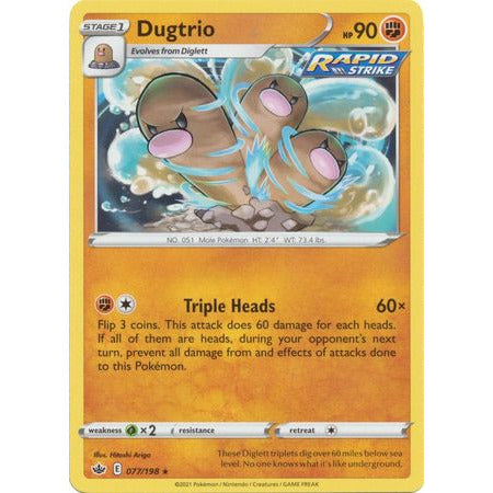 Pokemon Dugtrio - 77/198 - Rare
