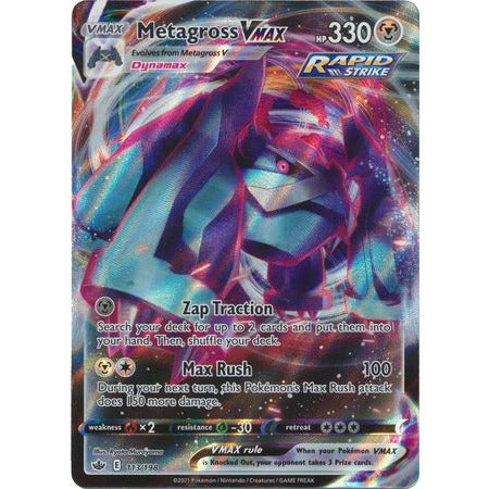 Pokemon Chilling Reign Singles Metagross VMAX - 113/198 - Ultra Rare- PokeGal.no