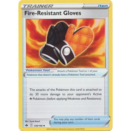 Pokemon Fire-Resistant Gloves - 138/198 - Uncommon