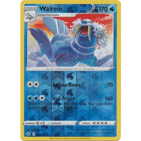 Pokemon Walrein - 39/198 - Rare Reverse Holo