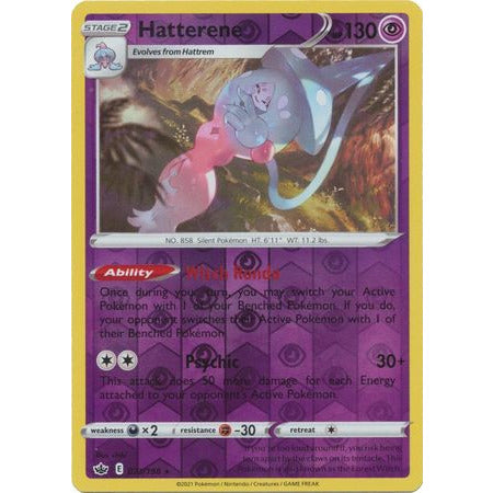 Pokemon Hatterene - 73/198 - Holo Rare Reverse Holo