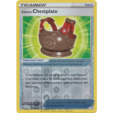 Pokemon Galarian Chestplate - 141/198 - Uncommon Reverse Holo