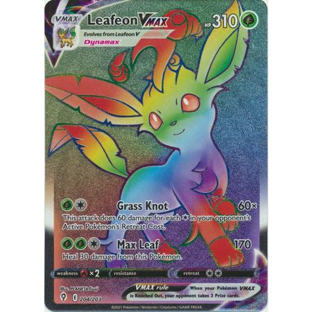 Pokemon kort - Leafeon VMAX - 204/203 - Hyper Rare