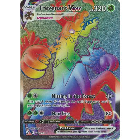Pokemon kort Evolving skies Trevenant VMAX - 206/203 - Hyper Rare