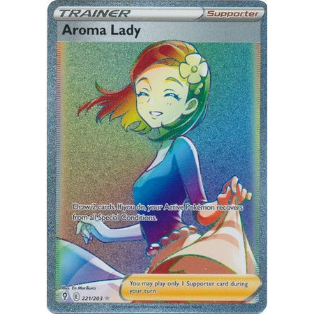 Pokemon Aroma Lady - 221/203 - Hyper Rare
