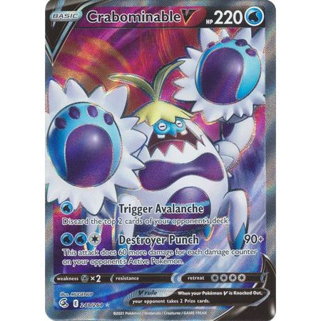 Pokemon Fusion Strike Crabominable V - 248/264 - Full Art Ultra Rare - PokeGal.no