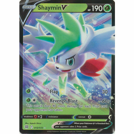 Pokemon Brilliant Stars Singles Shaymin V - 13/172 - Ultra Rare - PokeGal.no
