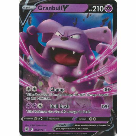 Pokemon Brilliant Stars Singles Granbull V - 57/172 - Ultra Rare - PokeGal.no