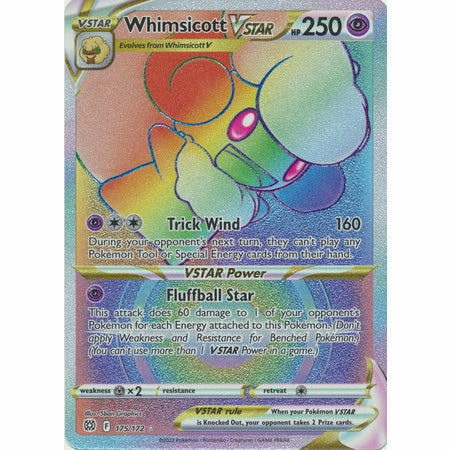 Pokemon kort - Brilliant Stars Singles  Whimsicott VSTAR - 175/172 - Hyper Rare - PokeGal.no