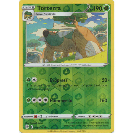 Torterra - 8/172 - Rare Reverse