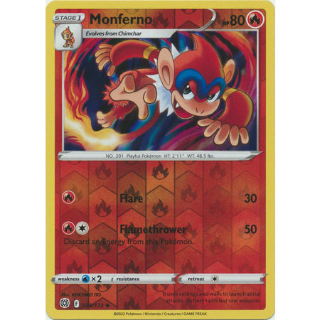 Monferno - 25/172 - Uncommon Reverse