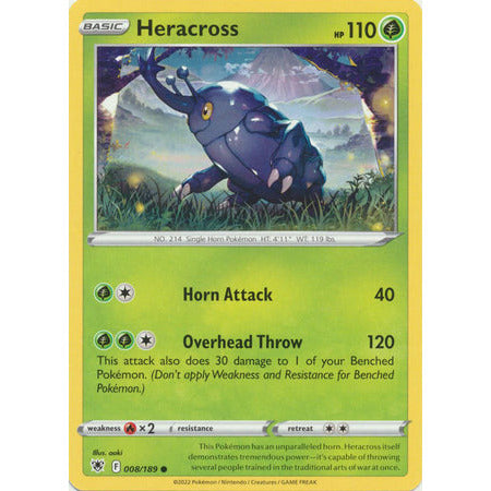 Heracross - 008/189 - Common Sword & Shield: Astral Radiance Single Card