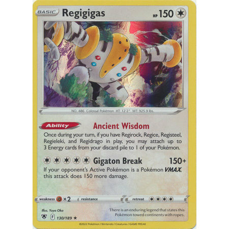 Regigigas - 130/189 - Holo Rare Sword & Shield: Astral Radiance Singles  Pokemon Kort og andre samlekort Pokegal.no Single Pokemonkort fra  Pokemon Astral Radiance Serien 2022