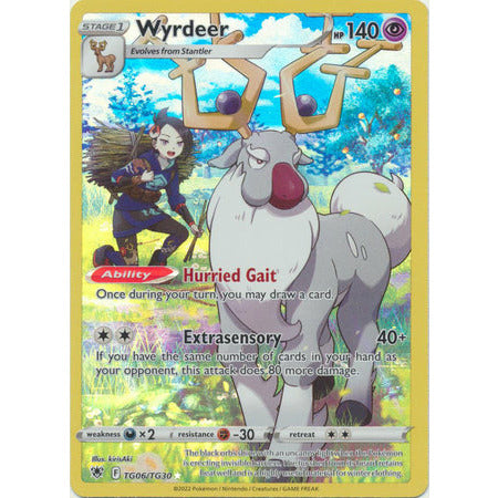 Pokemon Singles Astra Radiance Wyrdeer - TG06/TG30 - Holo Rare