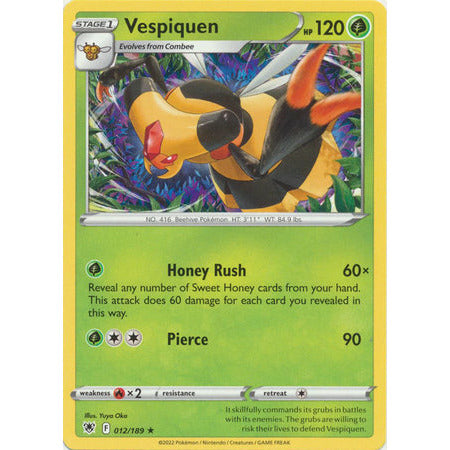Vespiquen - 012/189 - Rare Sword & Shield: Astral Radiance Single Card