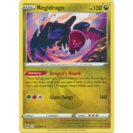 Regidrago - 118/189 - Rare Sword & Shield: Astral Radiance Single Card