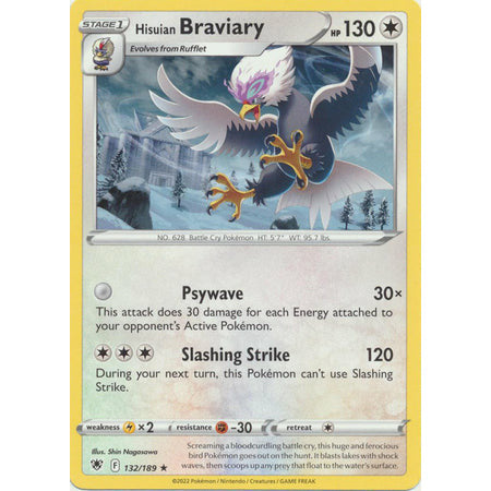 Pokemon Kort Singles Astral Radiance Hisuian Braviary - 132 /189 - Rare