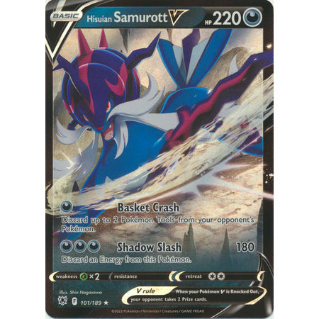 Hisuian Samurott V - 101/189 - Ultra Rare Sword & Shield: Astral Radiance Single Card