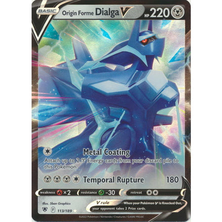 Origin Forme Dialga V - 113/189 - Ultra Rare Sword & Shield: Astral Radiance Single Card