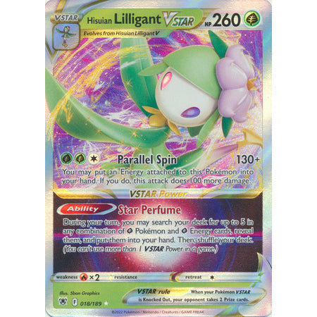 Hisuian Lilligant VSTAR - 018/189 - Ultra Rare Sword & Shield: Astral Radiance Single Card