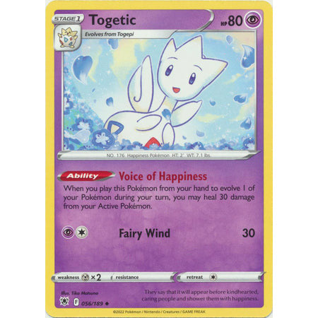 Togetic - 056/189 - Uncommon Sword & Shield: Astral Radiance Single Card