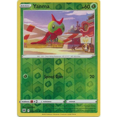 Yanma - 006/189 - Common Reverse Holo Sword & Shield: Astral Radiance Single Card