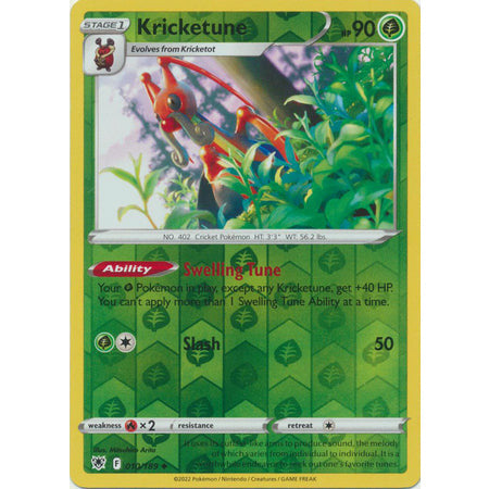 Kricketune - 010/189 - Uncommon Reverse Holo Sword & Shield: Astral Radiance Single Card