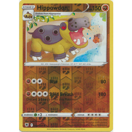 Hippowdon - 080/189 - Uncommon Reverse Holo Sword & Shield: Astral Radiance Single Card