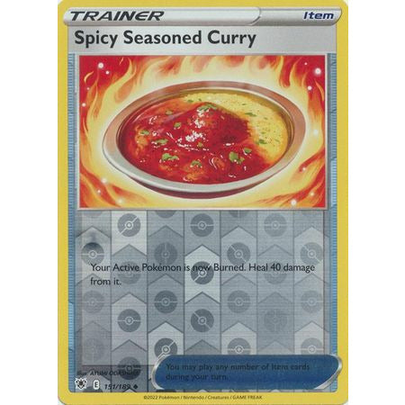 Pokemon Kort Singles Astral Radiance Spicy Seasoned Curry - 151/189 - Uncommon Reverse Holo