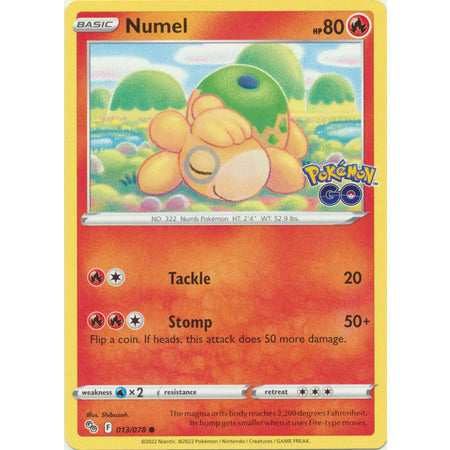 Pokemon Kort - Pokemon Go singles Numel - 013/078 - Common  - PokeGal.no
