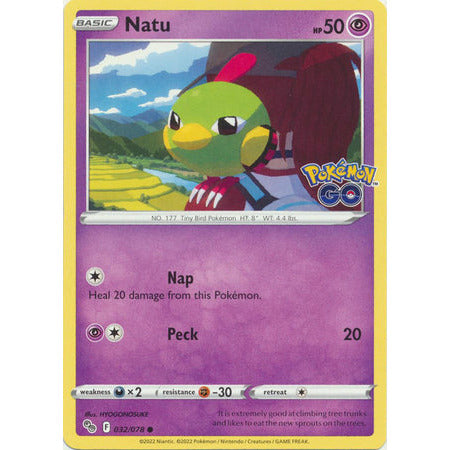 Pokemon Kort - Pokemon Go singles Natu - 032/078 - Common  - PokeGal.no