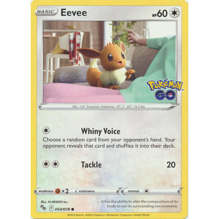 Pokemon Kort - Pokemon Go singlesEevee - 054/078 - Common  - PokeGal.no